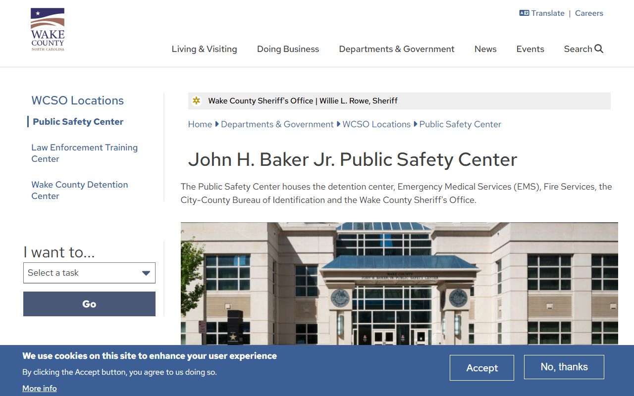 John H. Baker Jr. Public Safety Center official facility page