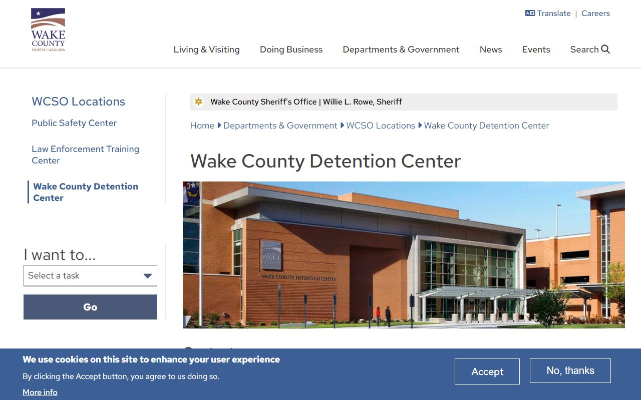 Wake County Detention Center official facility page
